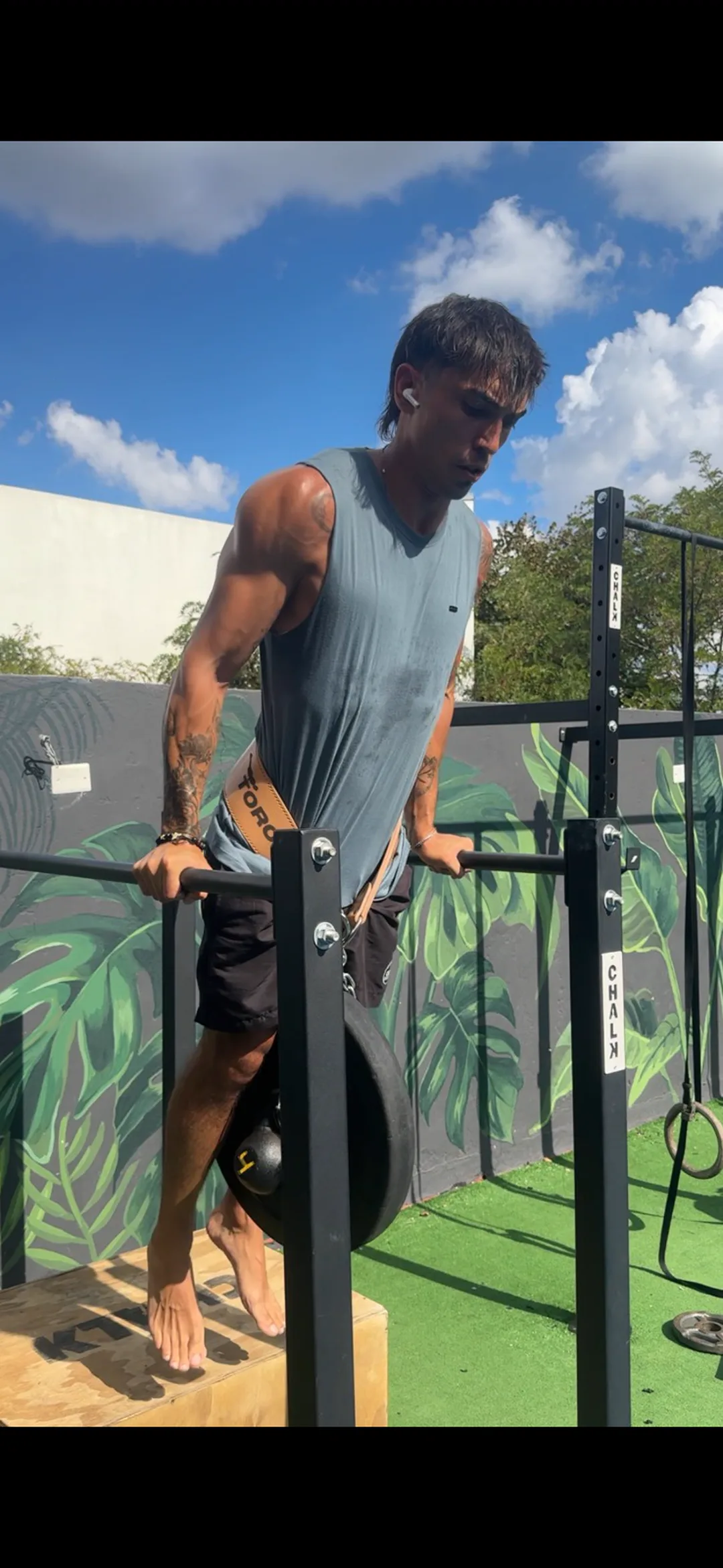 Facu entrenando